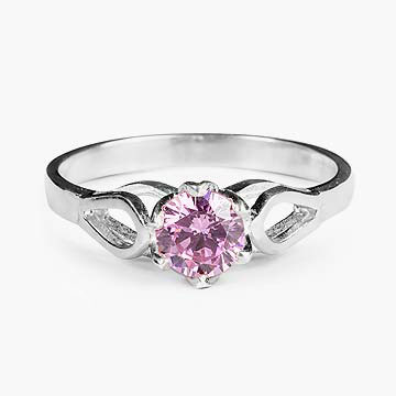 Pink Esme Sterling Silver Ring