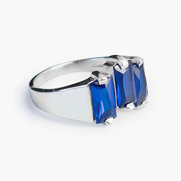BLUE HAZEL Silver Ring