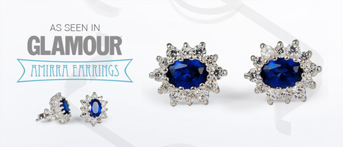 As seen in Glamour - Amirra silver earrings