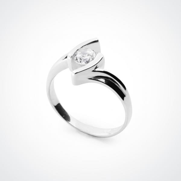 VITALIA White CZ Silver Ring