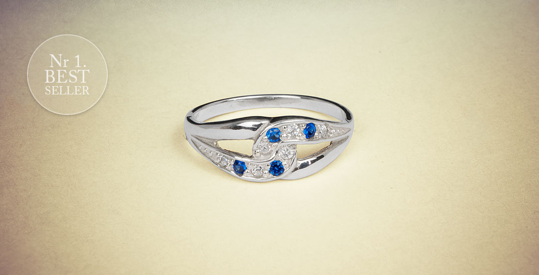 SARITA 925 Silver Sapphire Ring